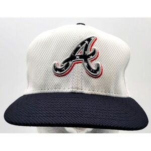 ATLANTA BRAVES‎ HAT CAP FITTED NEW ERA SIZE 7 59FIFTY JULY 4TH FLAG WHITE MLB